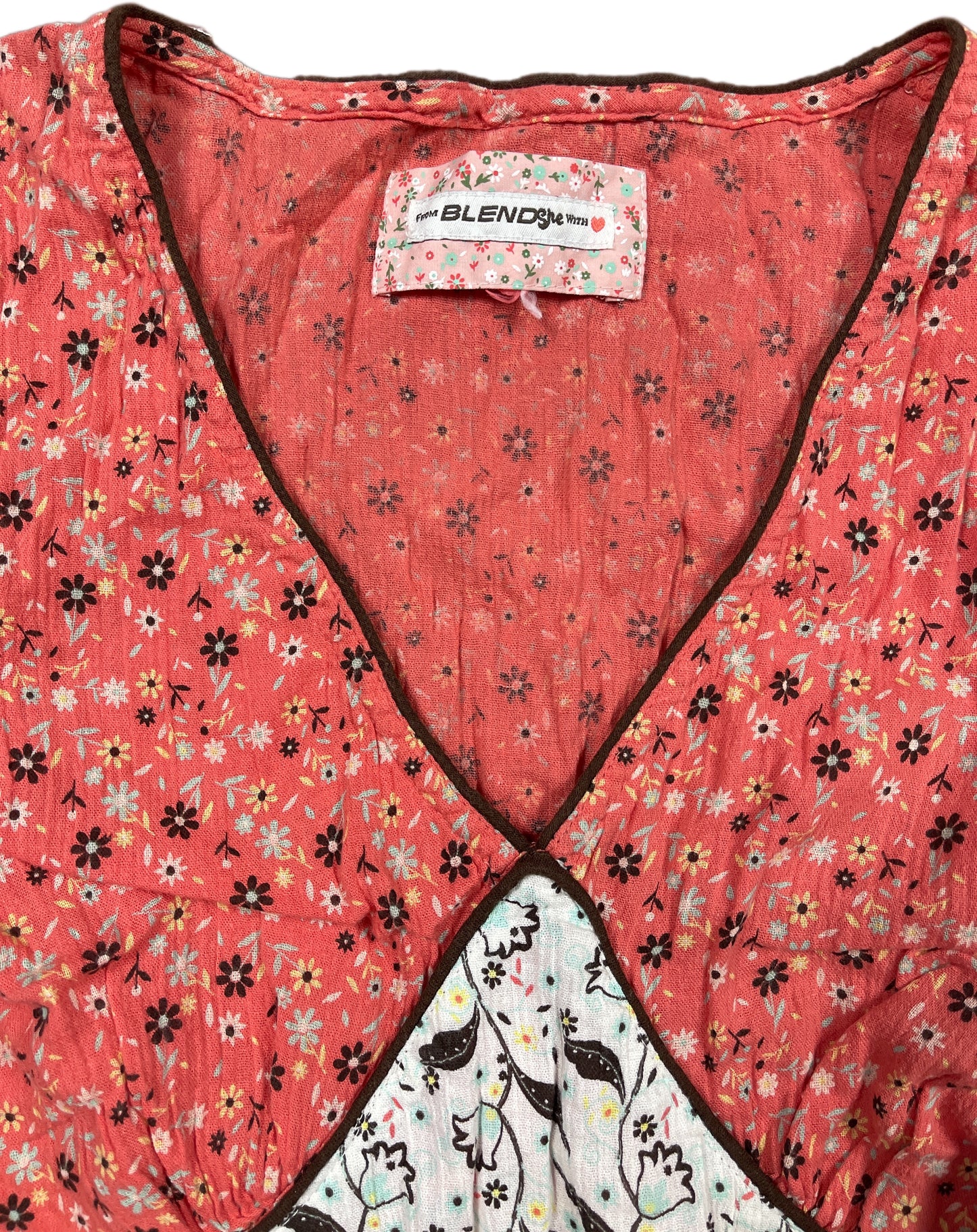 Y2K Blend Sleeveless Top Coral Red Cotton XS