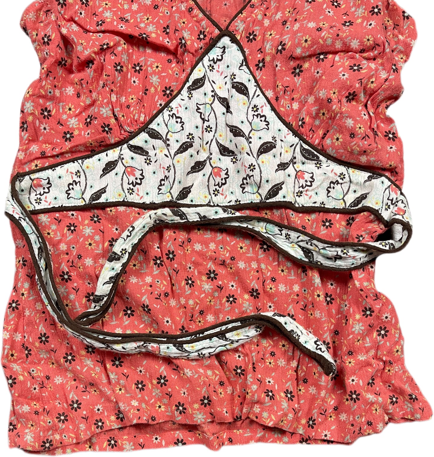 Y2K Blend Sleeveless Top Coral Red Cotton XS