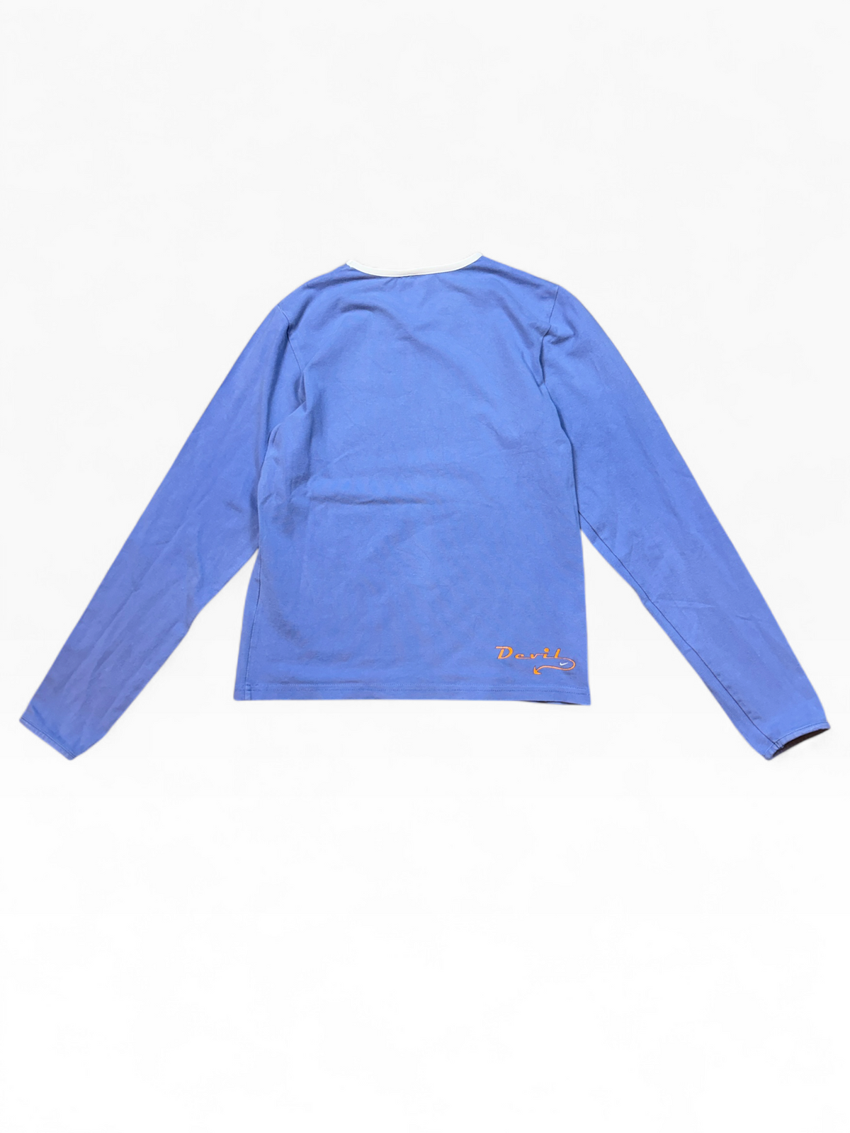 Vintage Nike 1990s Angel Devil Longsleeve Top Blue - M