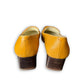 Vintage 90s Balenciaga Mustard Yellow Leather Heeled Loafers | EU 35C