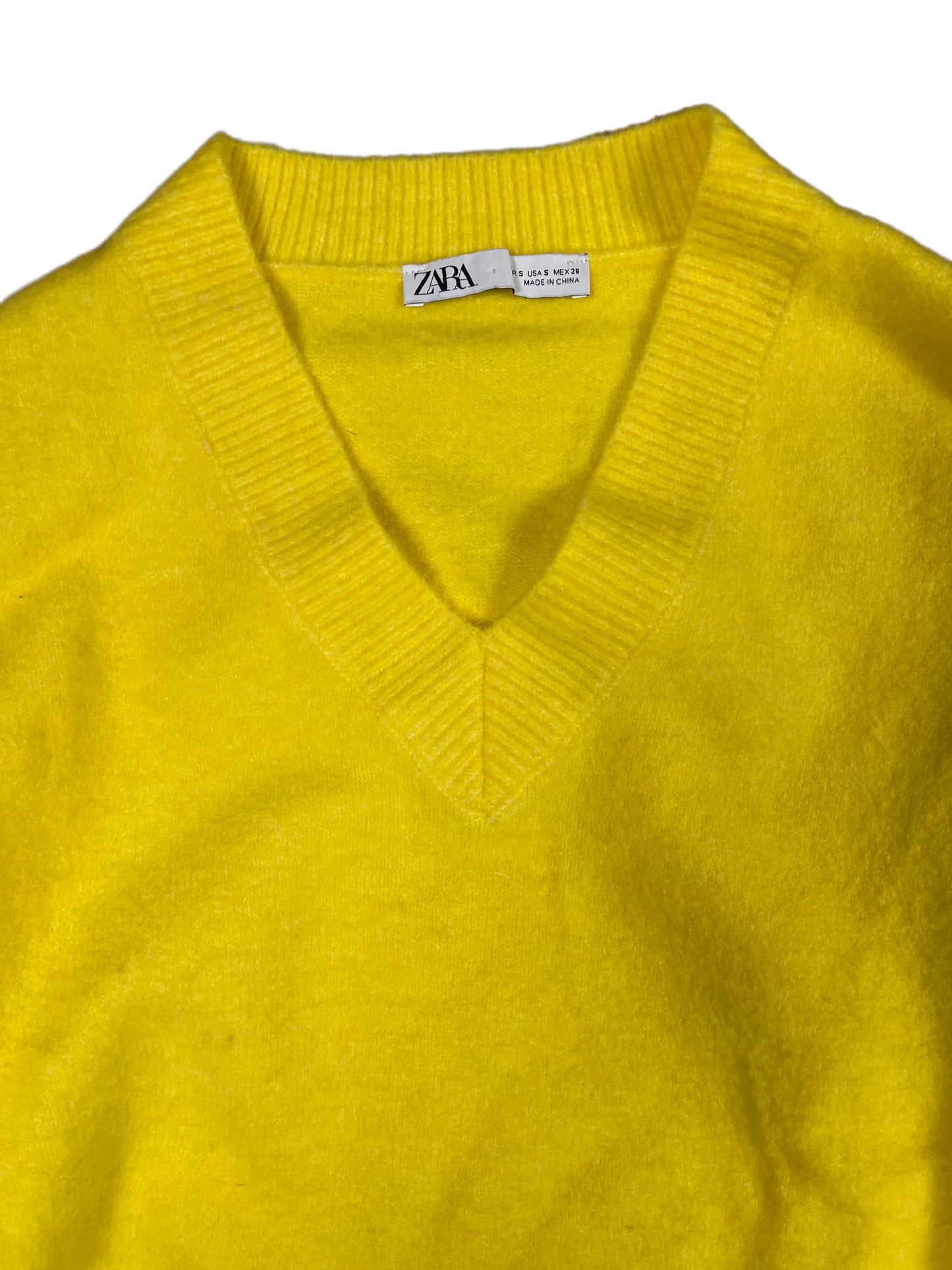 Zara Knitted Sweater Yellow - S