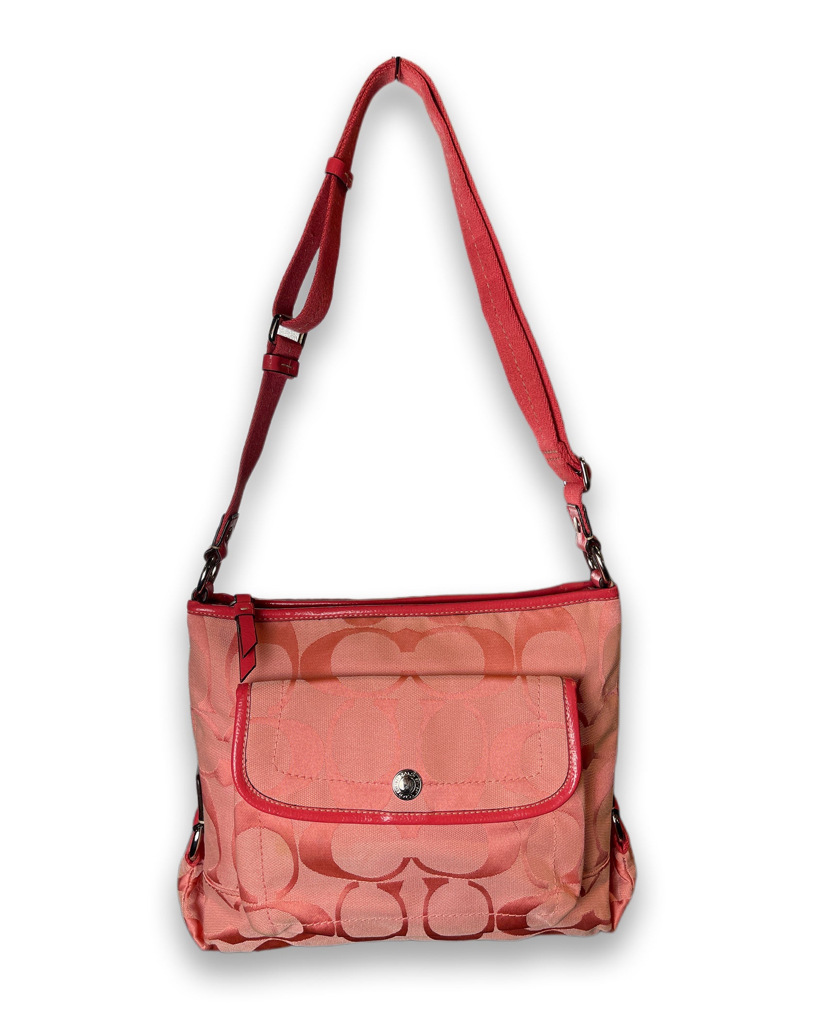 Coach Kyra Nylon Signature Flap Crossbody Bag 2000s y2k