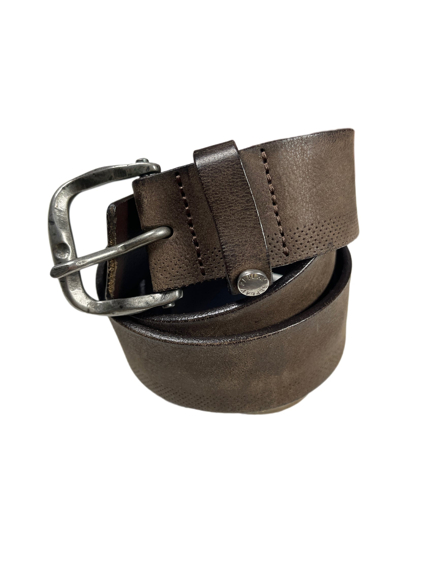 Y2k Replay Leather Belt Brown